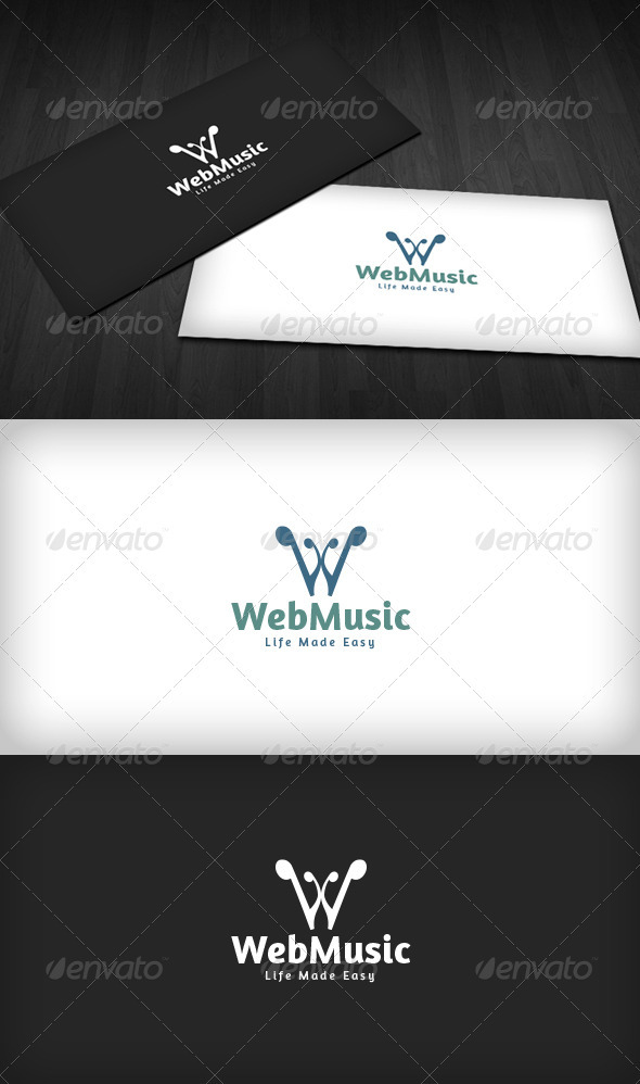 Web Music Logo - Letters Logo Templates