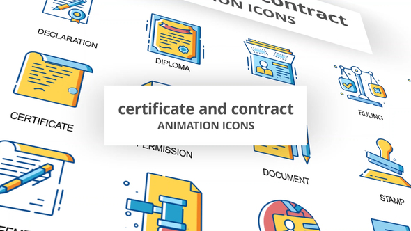 Certificate & Contract - Animation Icons