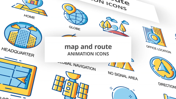Map & Route - Animation Icons