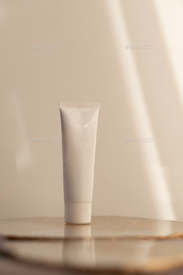 Download White Cosmetic Tube Mockup Minimalism Beauty Stock Photo By Julypi