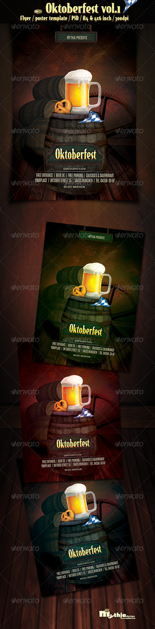 Oktoberfest Vol.1 - Party Flyer/Poster - Clubs & Parties Events