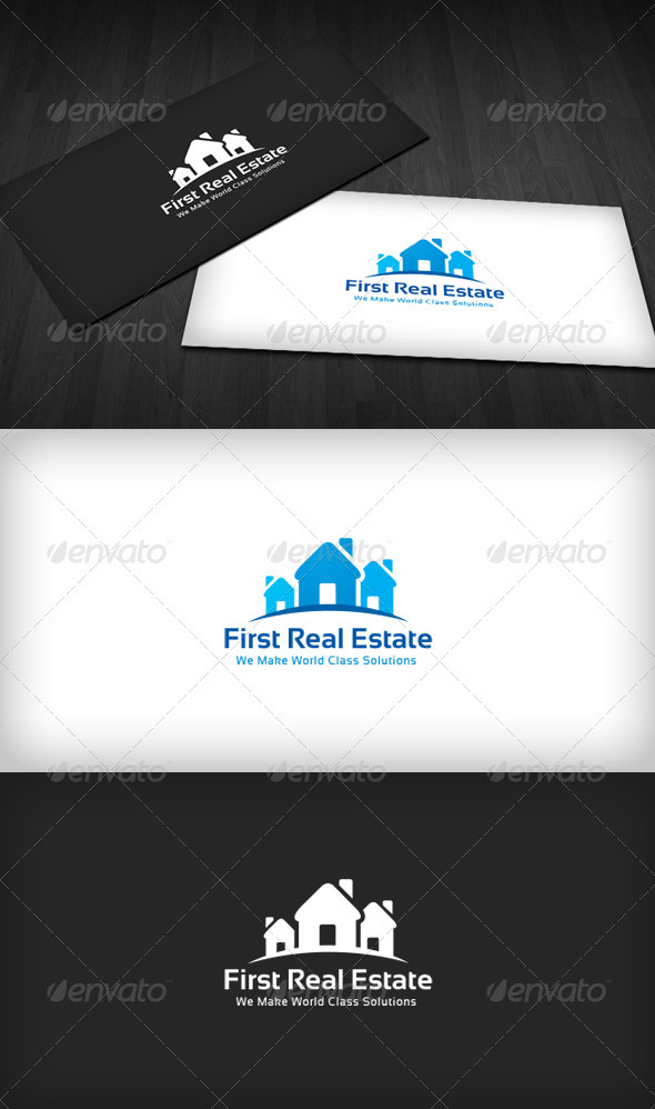 First Real Estate Logo - Buildings Logo Templates