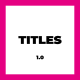 Titles Pack