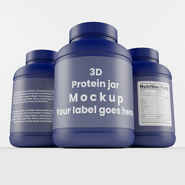 SupplementProteinPlastic Jar_3 - 3Docean 30271463