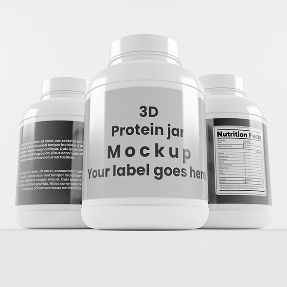 SupplementProteinPlastic Jar_8 - 3Docean 30271518