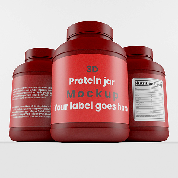 SupplementProteinPlastic Jar_9 - 3Docean 30271722