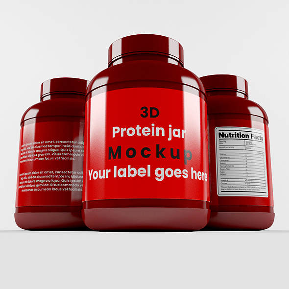 SupplementProteinPlastic Jar_9 - 3Docean 30271901