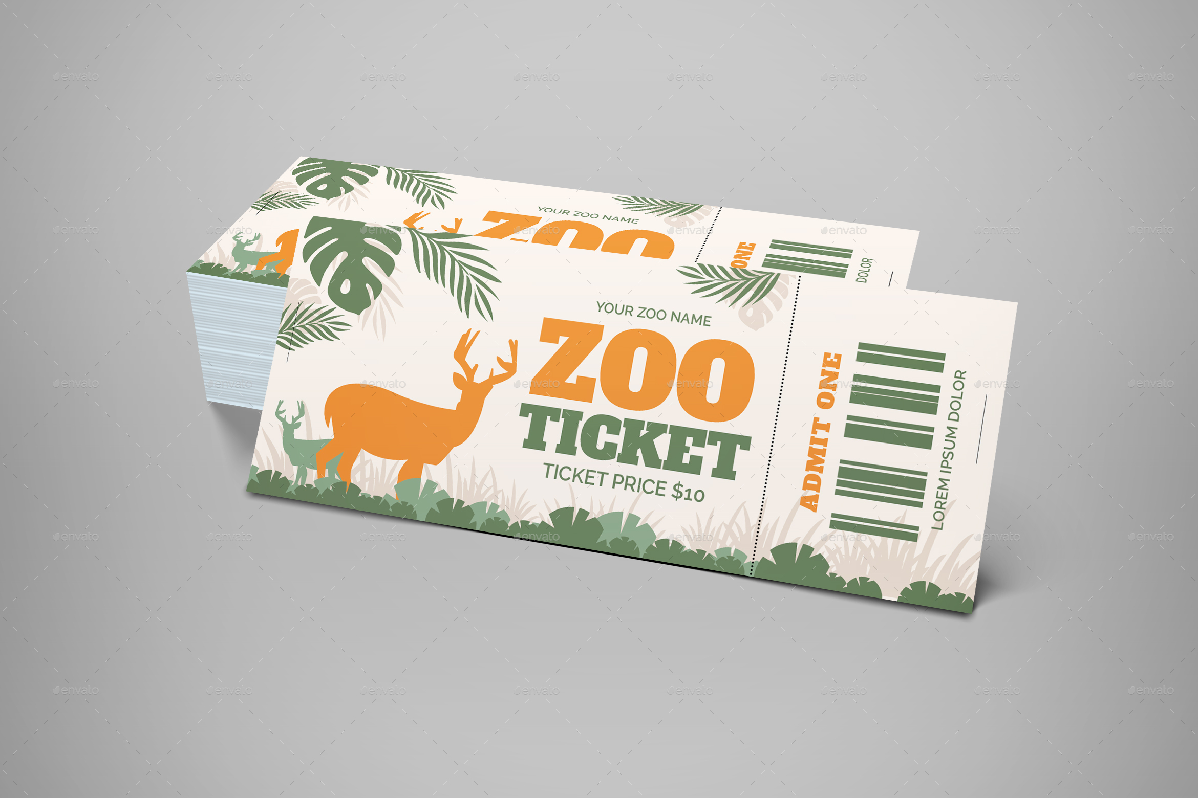 Zoo Ticket, Print Templates GraphicRiver