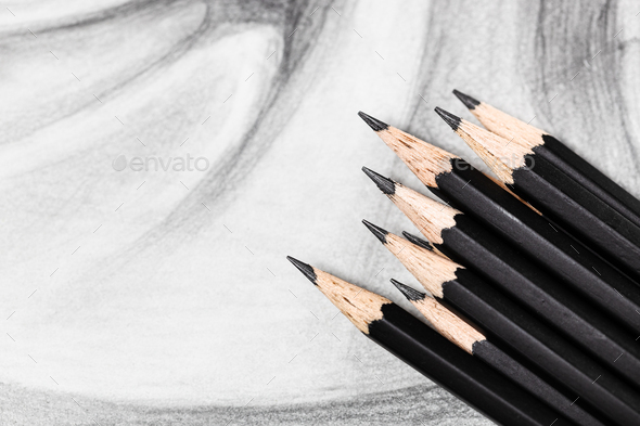 graphite pencil on hand-drawn academic drawing Stock Photo by vvoennyy