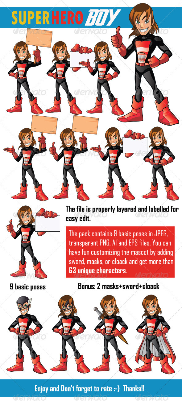Super Hero Boy - People Characters
