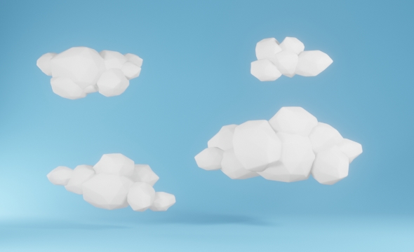 Low poly clouds - 3Docean 30279640