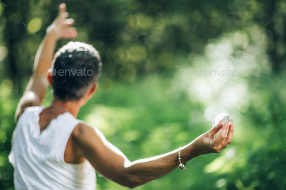Charging Crystals with Energy - Stock Photo - Images
