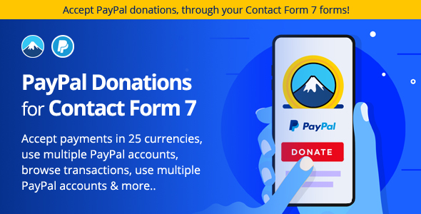 PayPal Donation plugin for Contact Form 7 – Accept Charity Payments and Donations through CF7