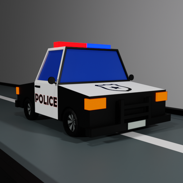 Low-poly police car - 3Docean 30281657
