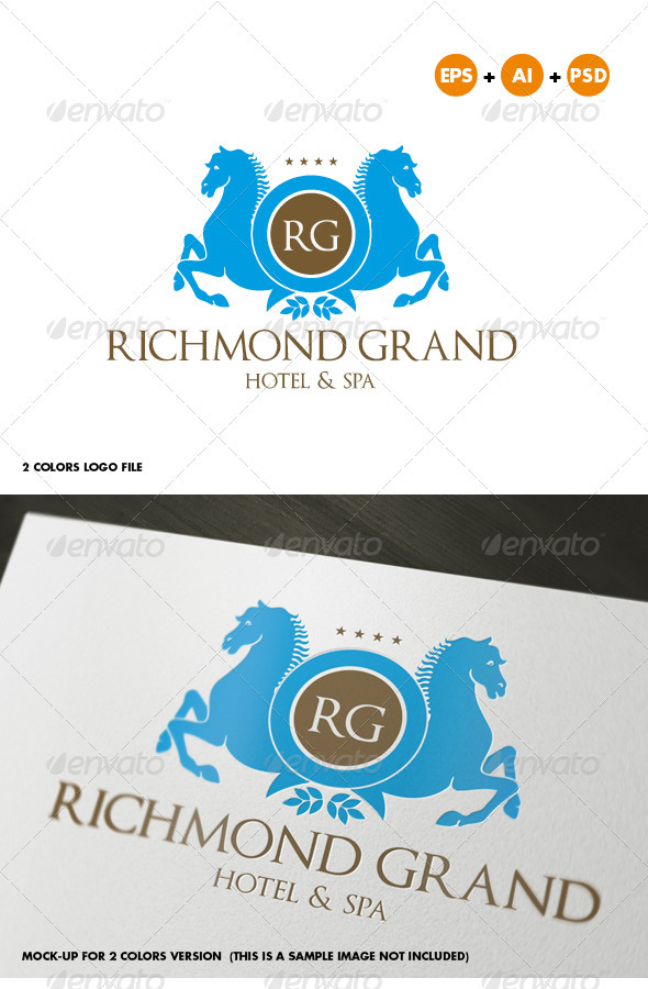 Hotel & Resort or Fashion Crest Logo Template - Crests Logo Templates