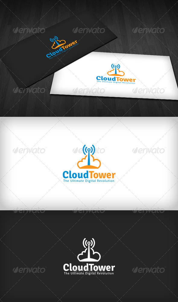 Cloud Tower Logo - Symbols Logo Templates