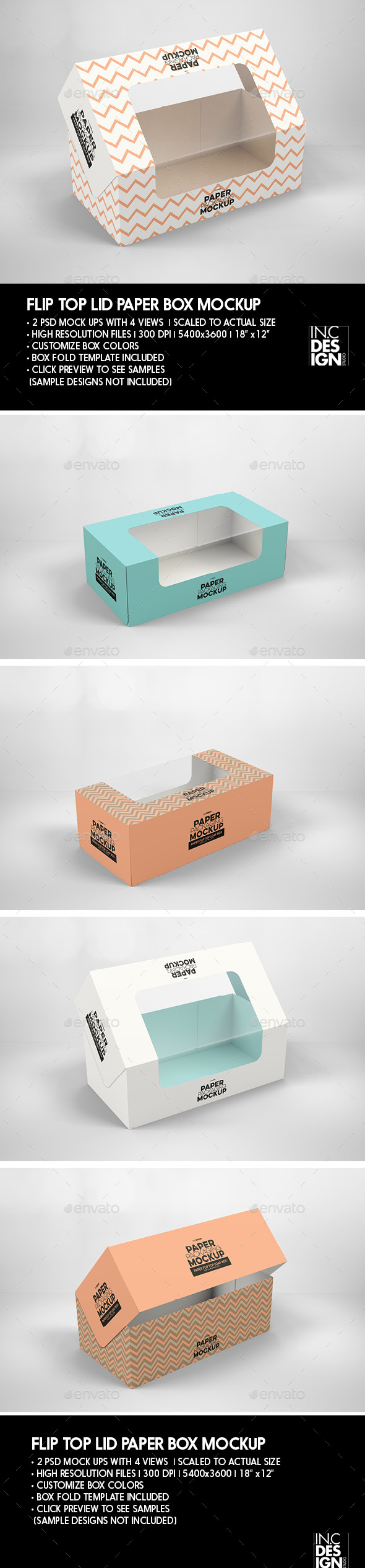 Download Flip Top Loaf Box With Window Packaging Mockup By Incybautista Graphicriver