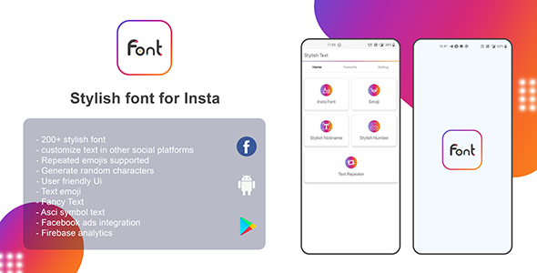 InstaFonts - Stylish Fonts & Stylish Text Generator Android App