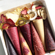Fruit leather cones close up view. No sugar fruit leather cones - PhotoDune Item for Sale