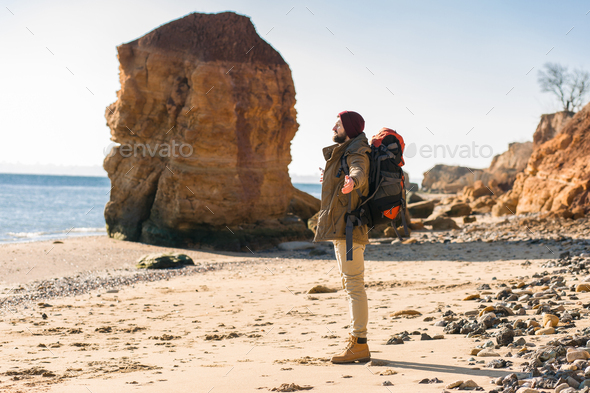 hipster travel backpack