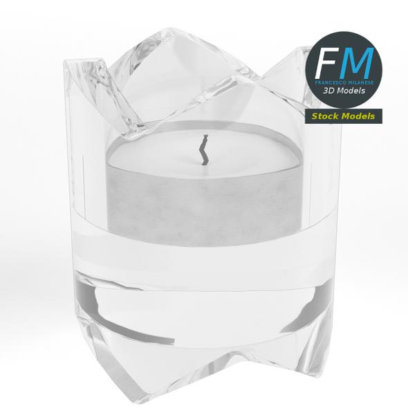 Glass candle holder - 3Docean 20888202