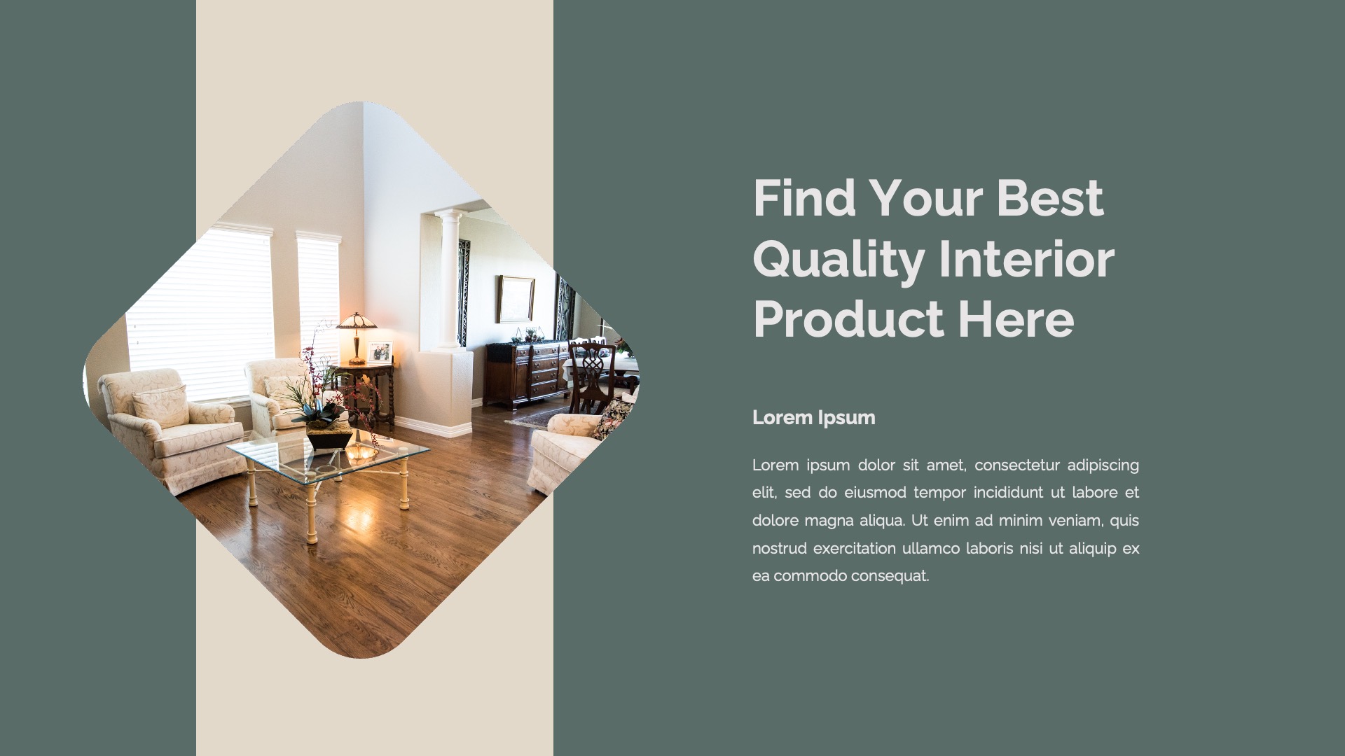 Kinara – Home Interior Design PowerPoint Template, Presentation Templates