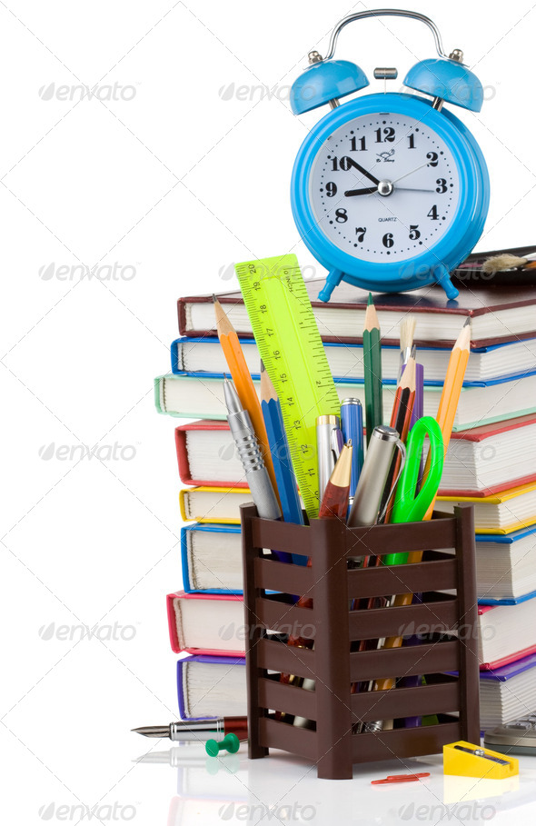 back to school concept isolated on white - Stock Photo - Images