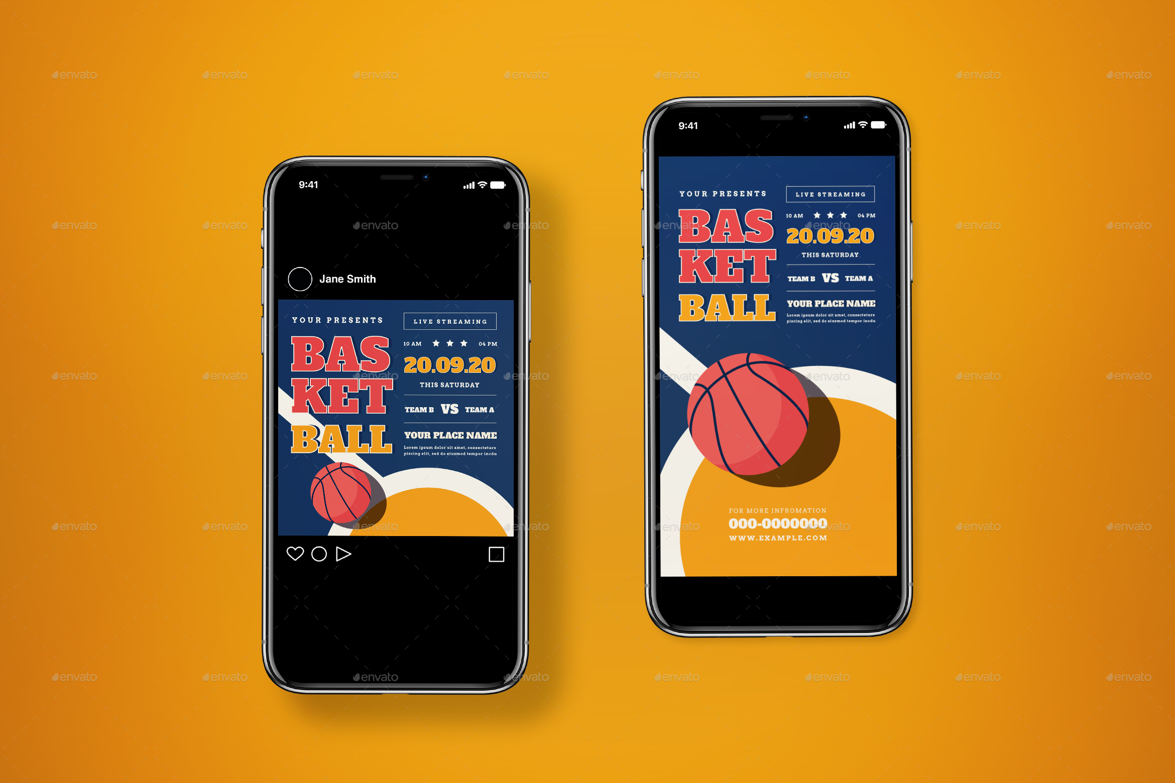 Basketball Live Streaming, Print Templates GraphicRiver