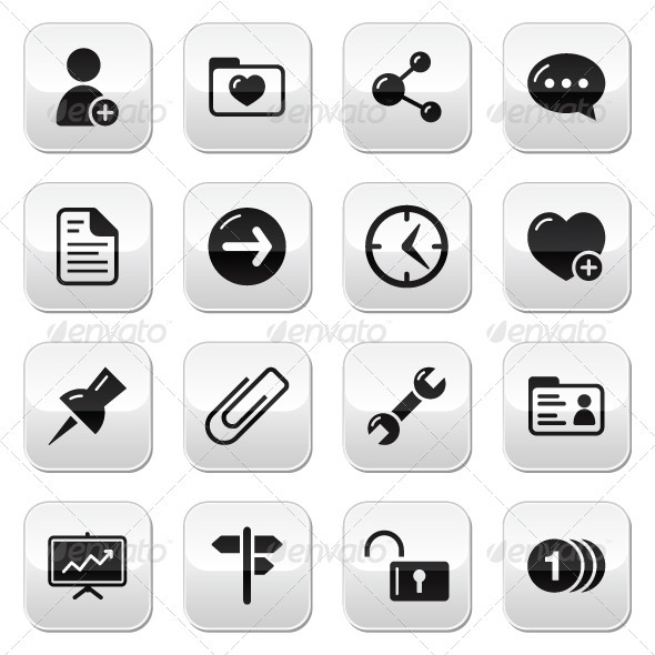 Website navigation buttons set - Web Elements Vectors