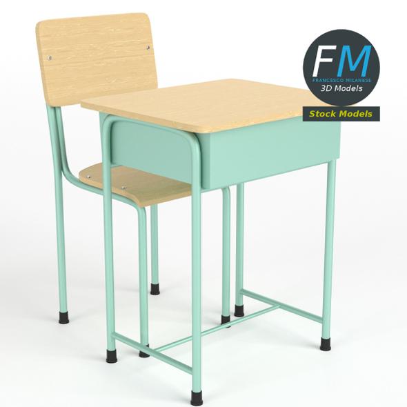 School desk and - 3Docean 22750390
