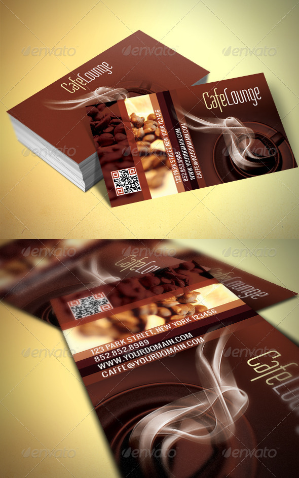 Caffe Business Card - Industry Specific Business Cards