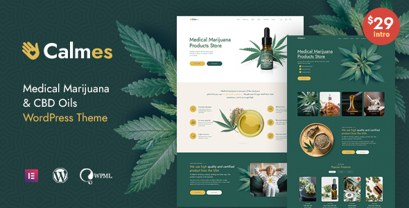 Calmes – Medical Marijuana WordPress Theme