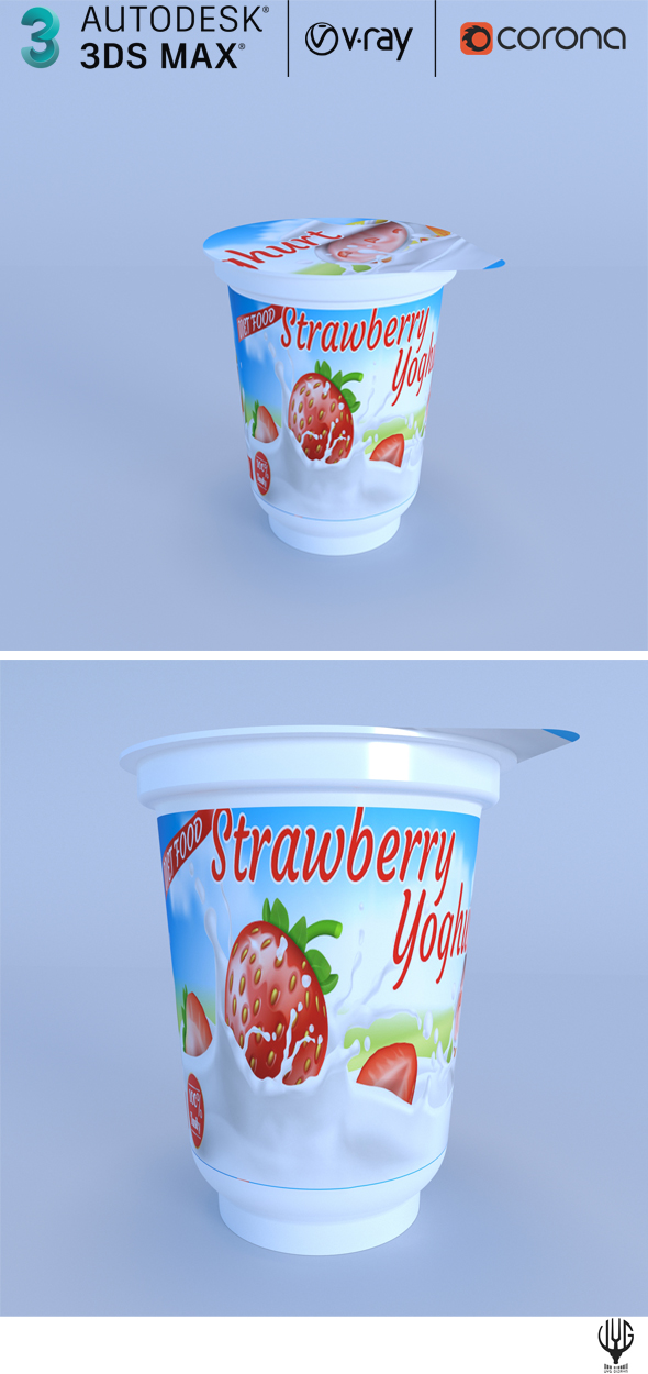 Fruit yoghurt Realistic - 3Docean 30336818