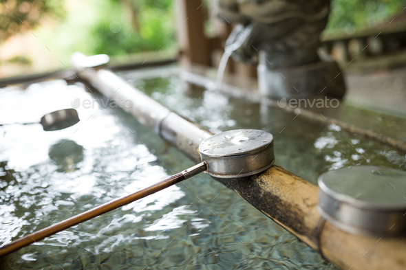 Bamboo water fountain