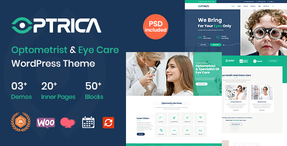 Optrica – Optometrist & Eye Care WordPress Theme