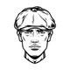 Male Head Wearing Irish Cap