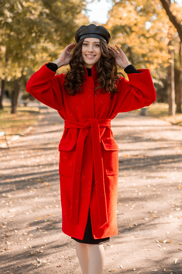 red coat autumn