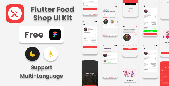 Flutter Food Shop UI Kit