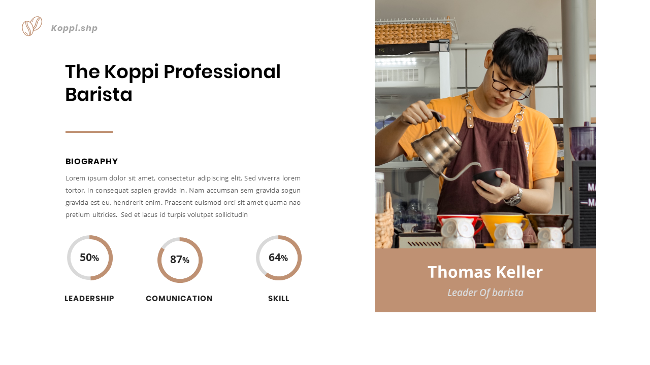 Koppi - Coffee Shop Presentation Keynote Template, Presentation Templates