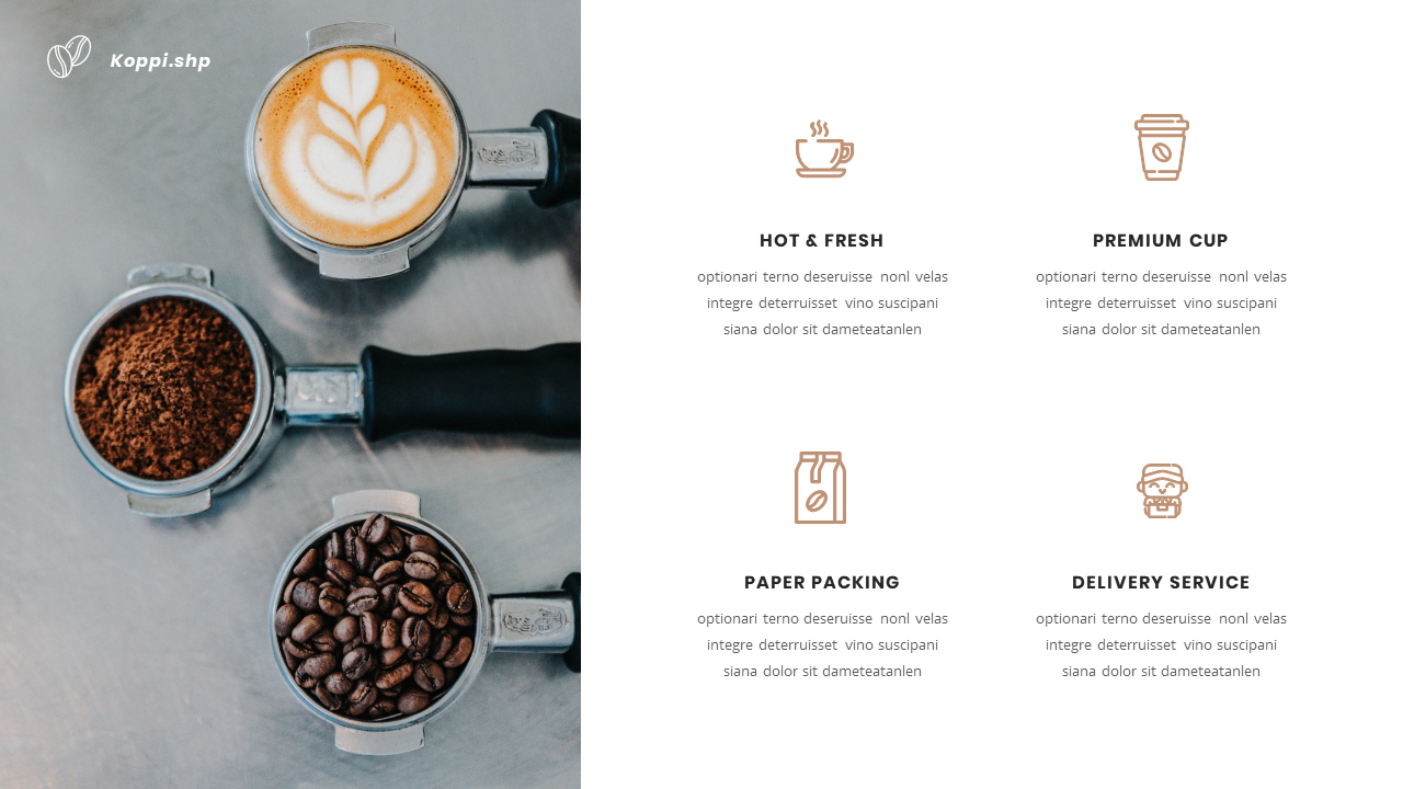 Koppi - Coffee Shop Presentation Keynote Template, Presentation Templates