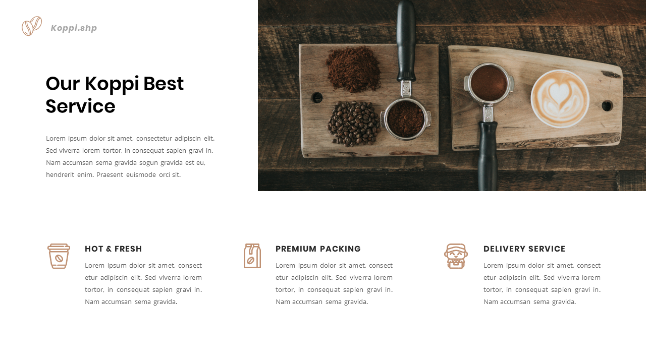 Koppi - Coffee Shop Presentation Keynote Template, Presentation Templates