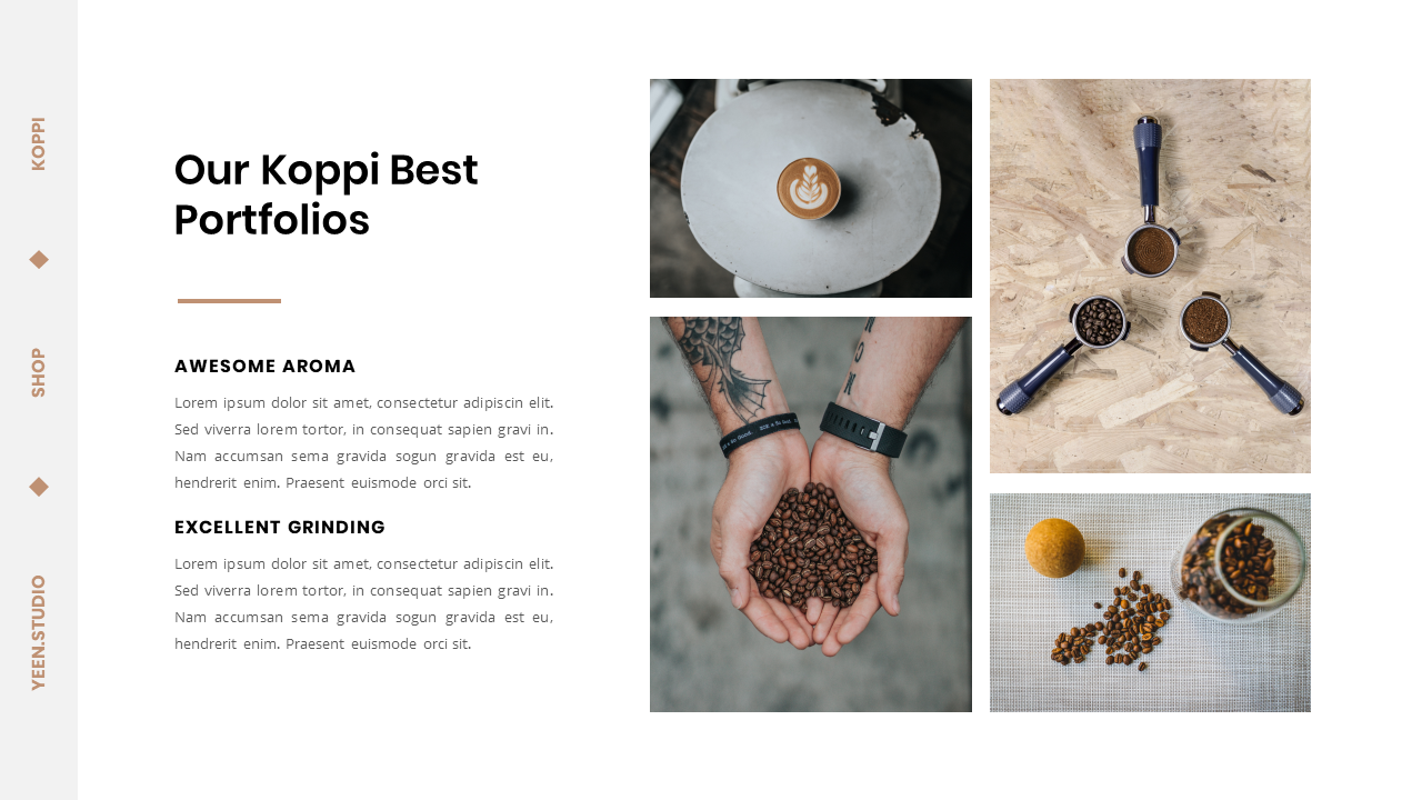 Koppi - Coffee Shop Presentation Keynote Template, Presentation Templates