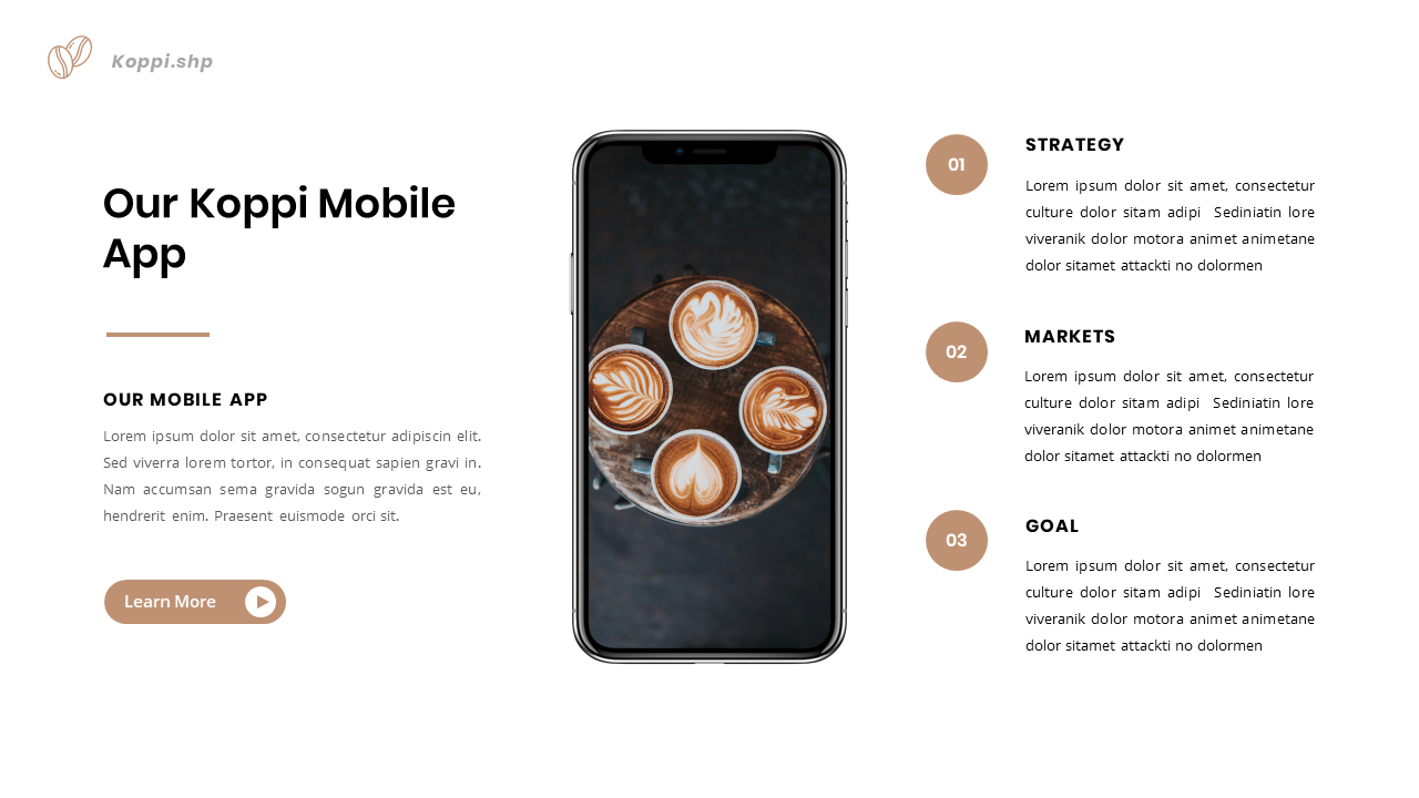 Koppi - Coffee Shop Presentation Keynote Template, Presentation Templates
