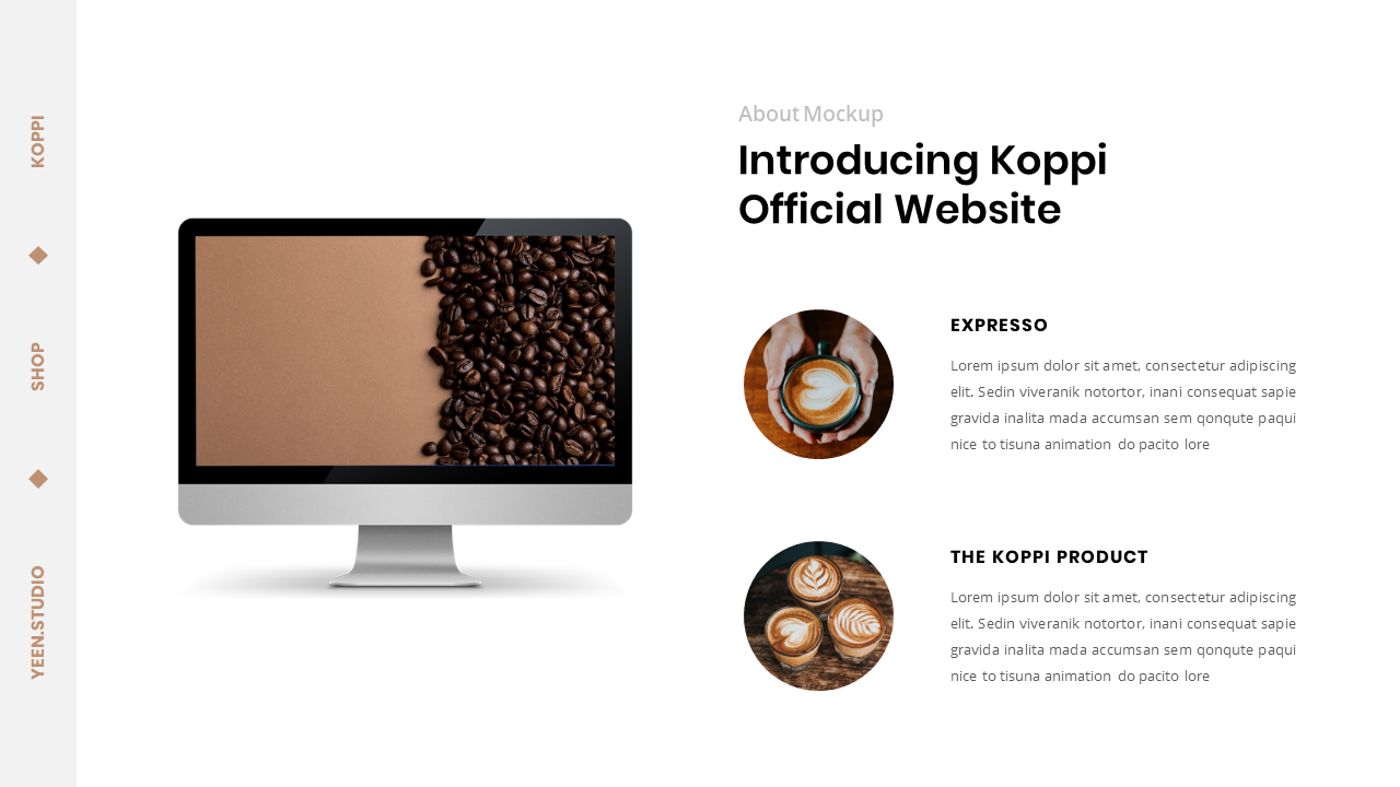 Koppi - Coffee Shop Presentation Keynote Template, Presentation Templates