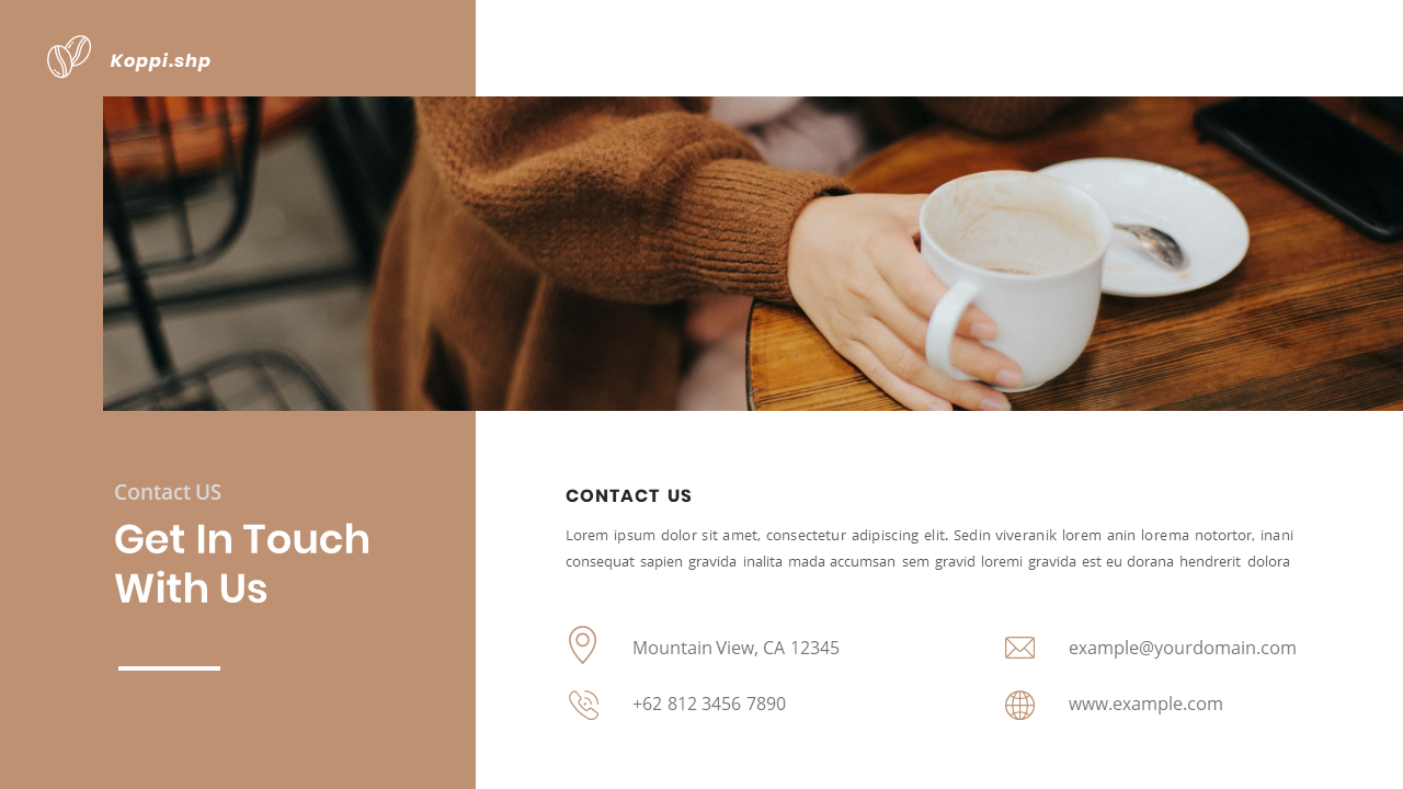 Koppi - Coffee Shop Presentation Keynote Template, Presentation Templates