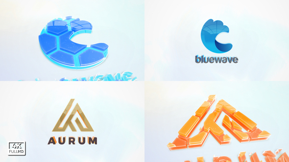 3D Clean logo Title