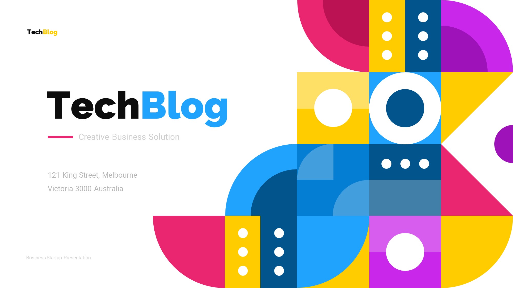TechBlog Business Solution Presentation Template, Presentation Templates