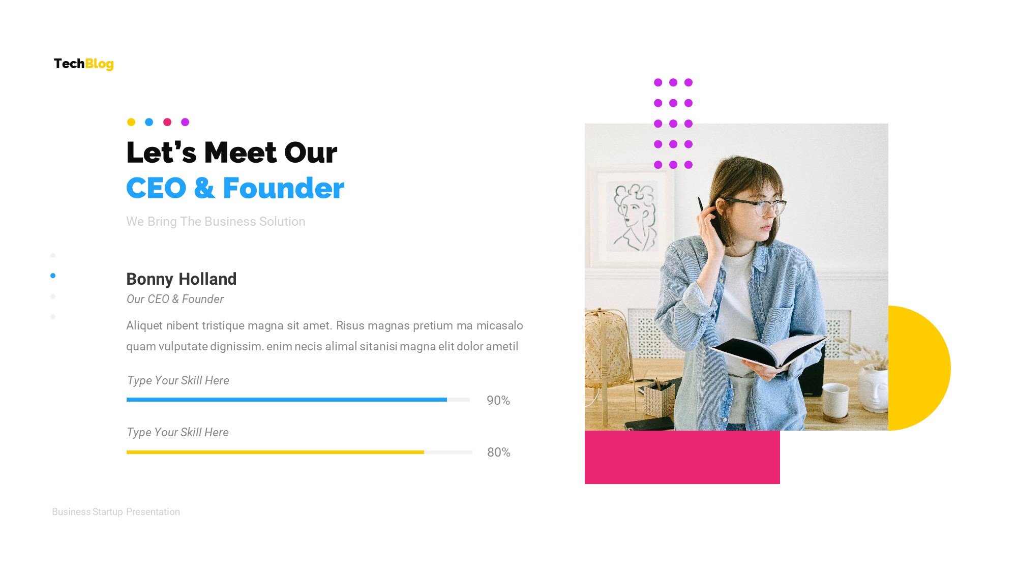 TechBlog Business Solution Presentation Template, Presentation Templates