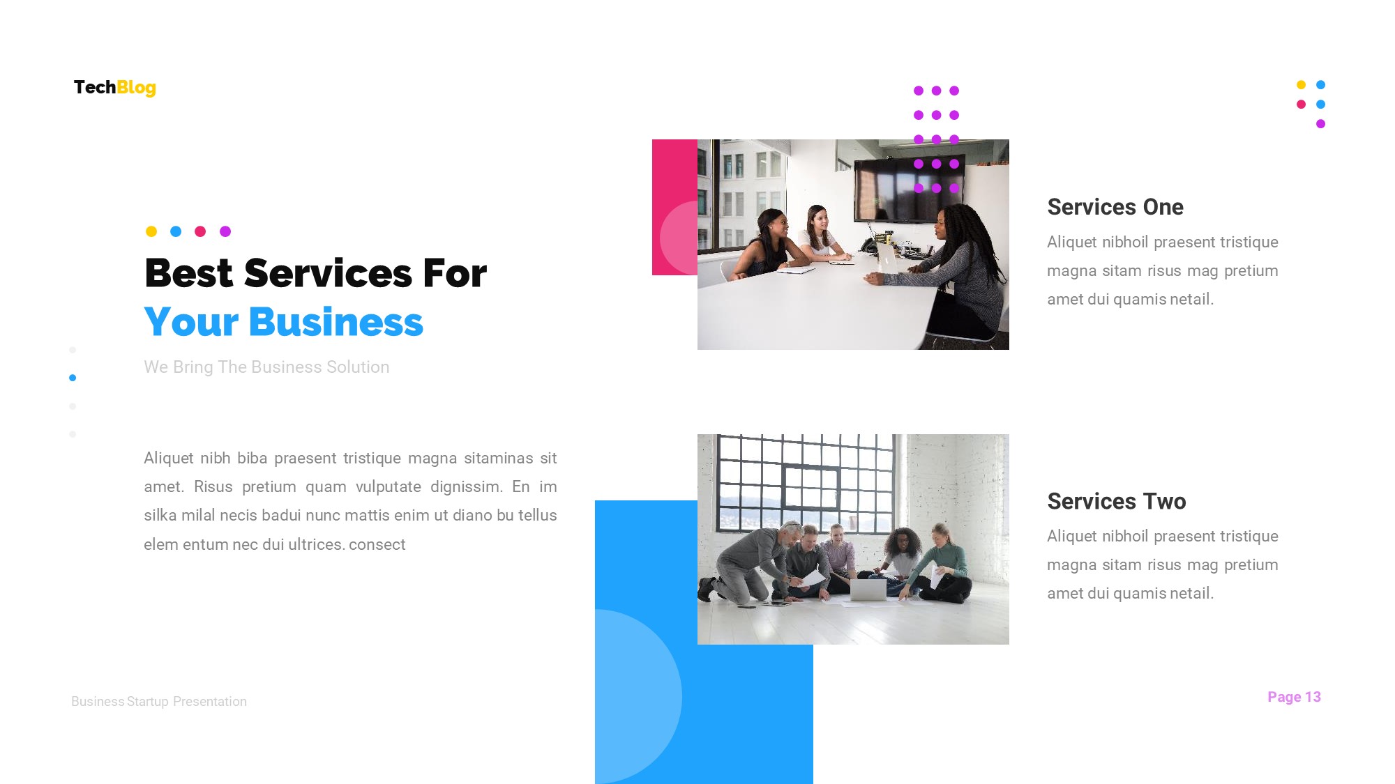 TechBlog Business Solution Presentation Template, Presentation Templates