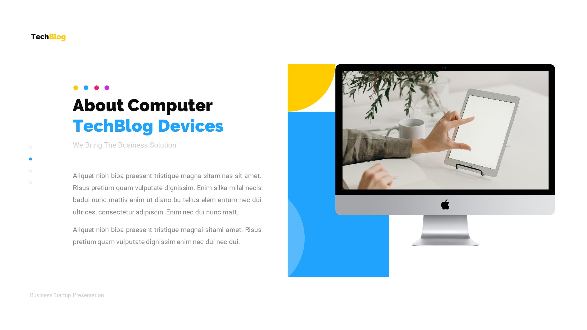 TechBlog Business Solution Presentation Template, Presentation Templates